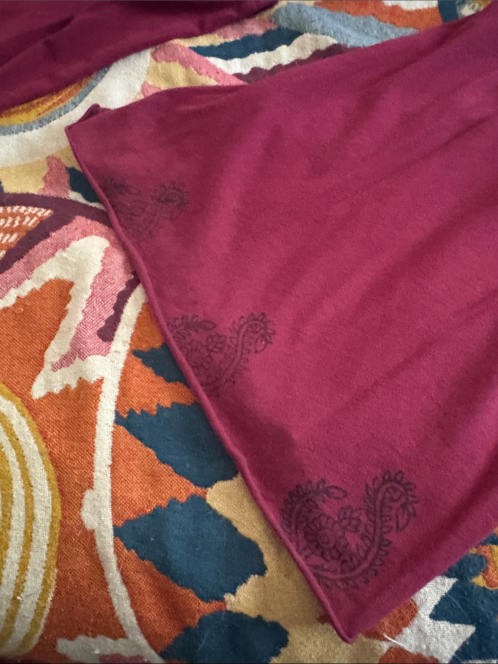 Organic cotton boho festival burgundy Halter Wide-Leg Jumpsuit Large - Picture 4 of 6